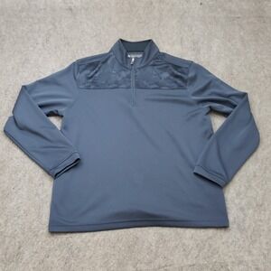 Pebble Beach‎ Sweater Mens Large Gray Outdoors Golf Golfer Golfing Zip Adult